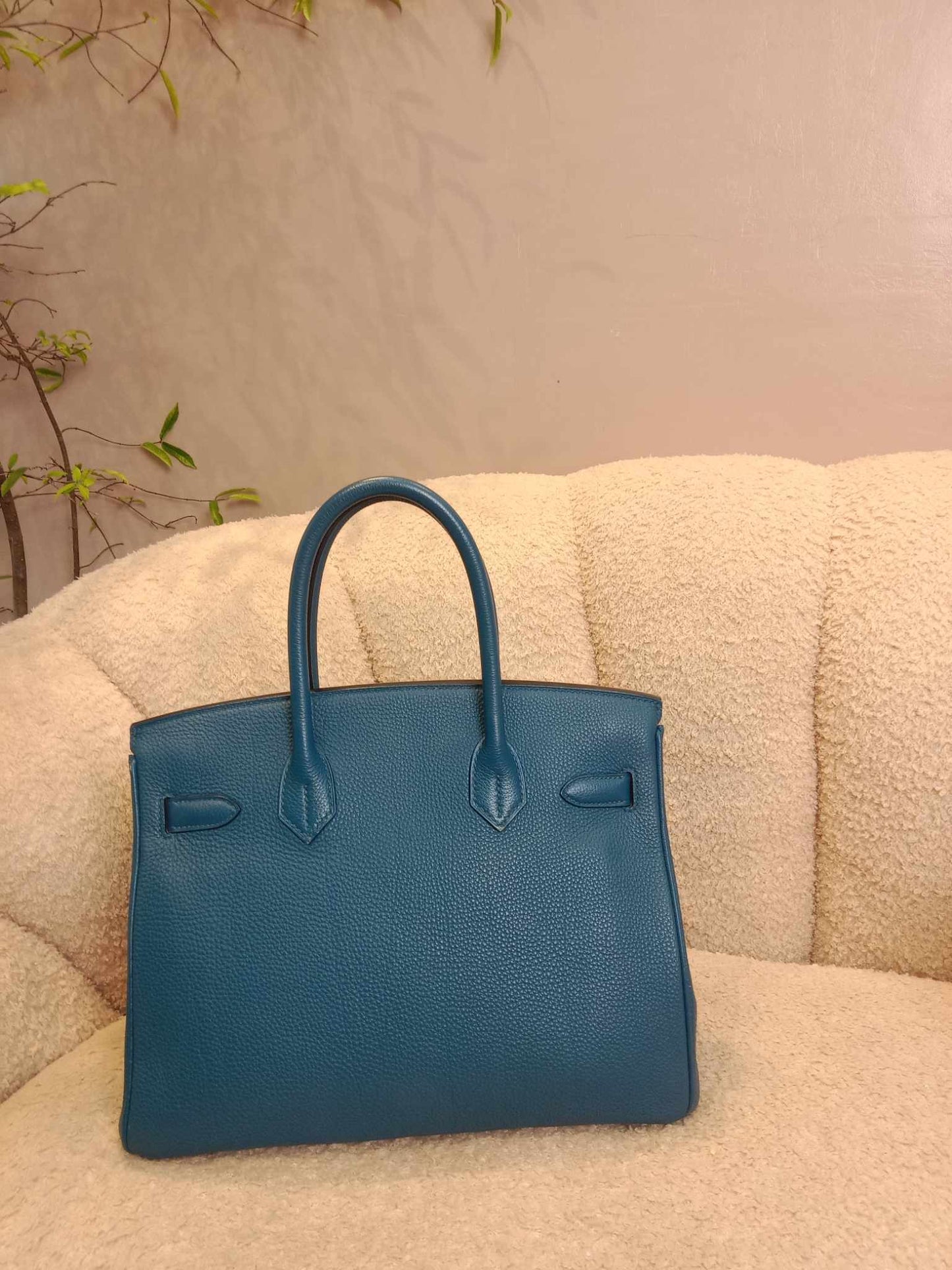 Hermes Birkin 30 Bleu De Galice Togo Stamp C 2018