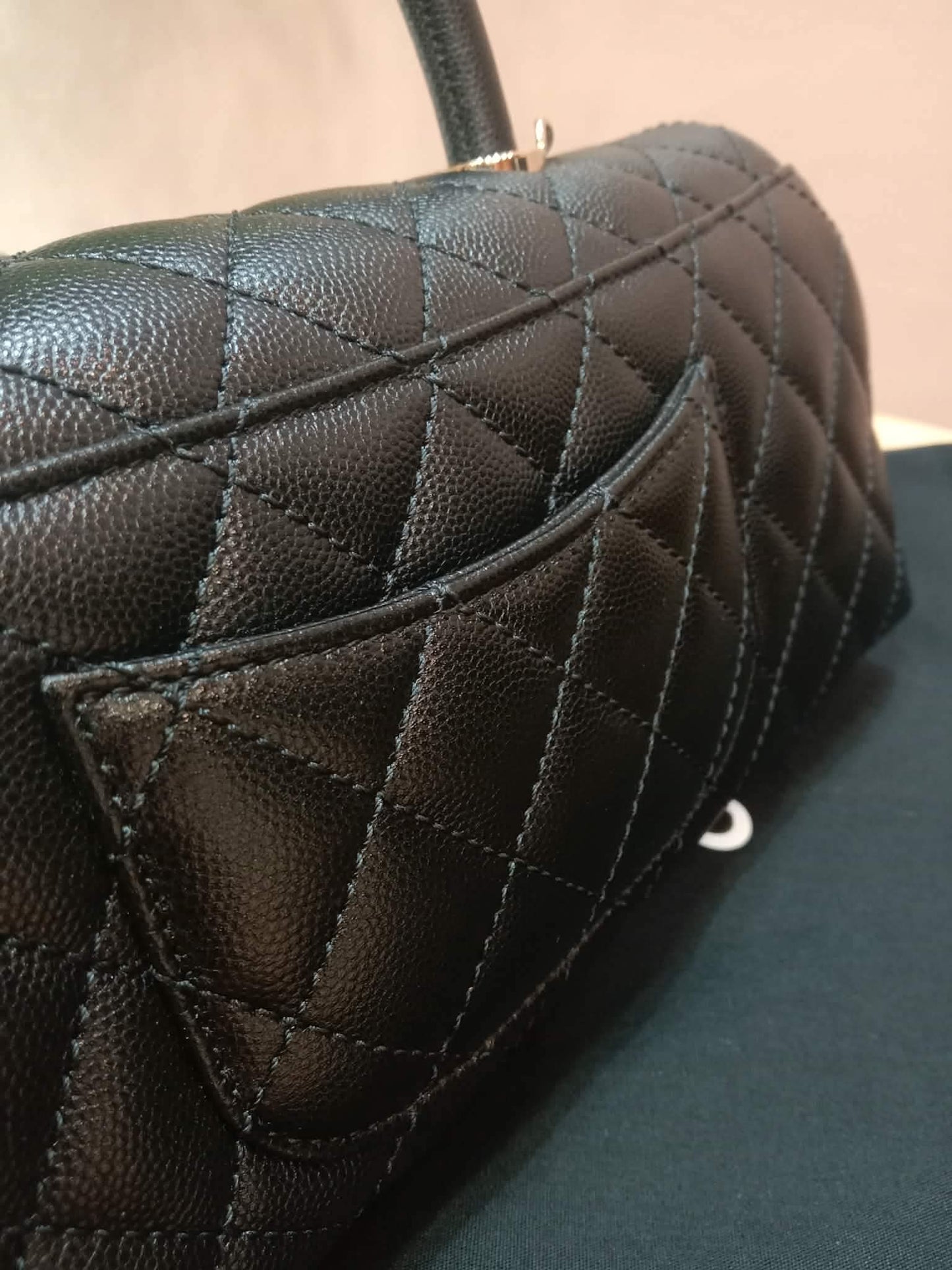 Chanel Cocohandle Eastwest Top Handle Caviar Bag Black
