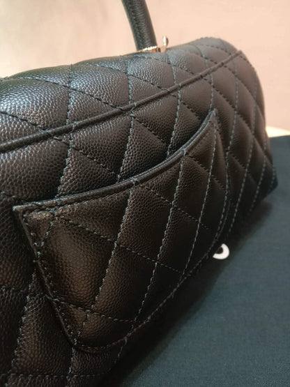 Chanel Cocohandle Eastwest Top Handle Caviar Bag Black