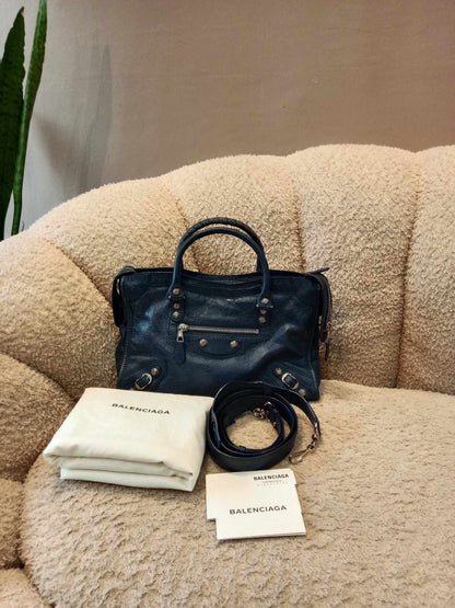 Balenciaga City Bag Medium Dark Blue