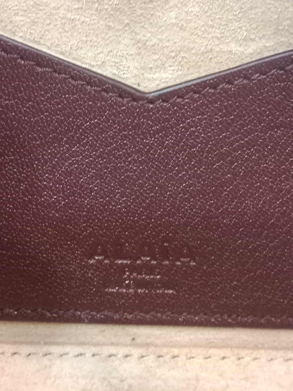 Alaia Le Teckel Suede Bag Burgundy