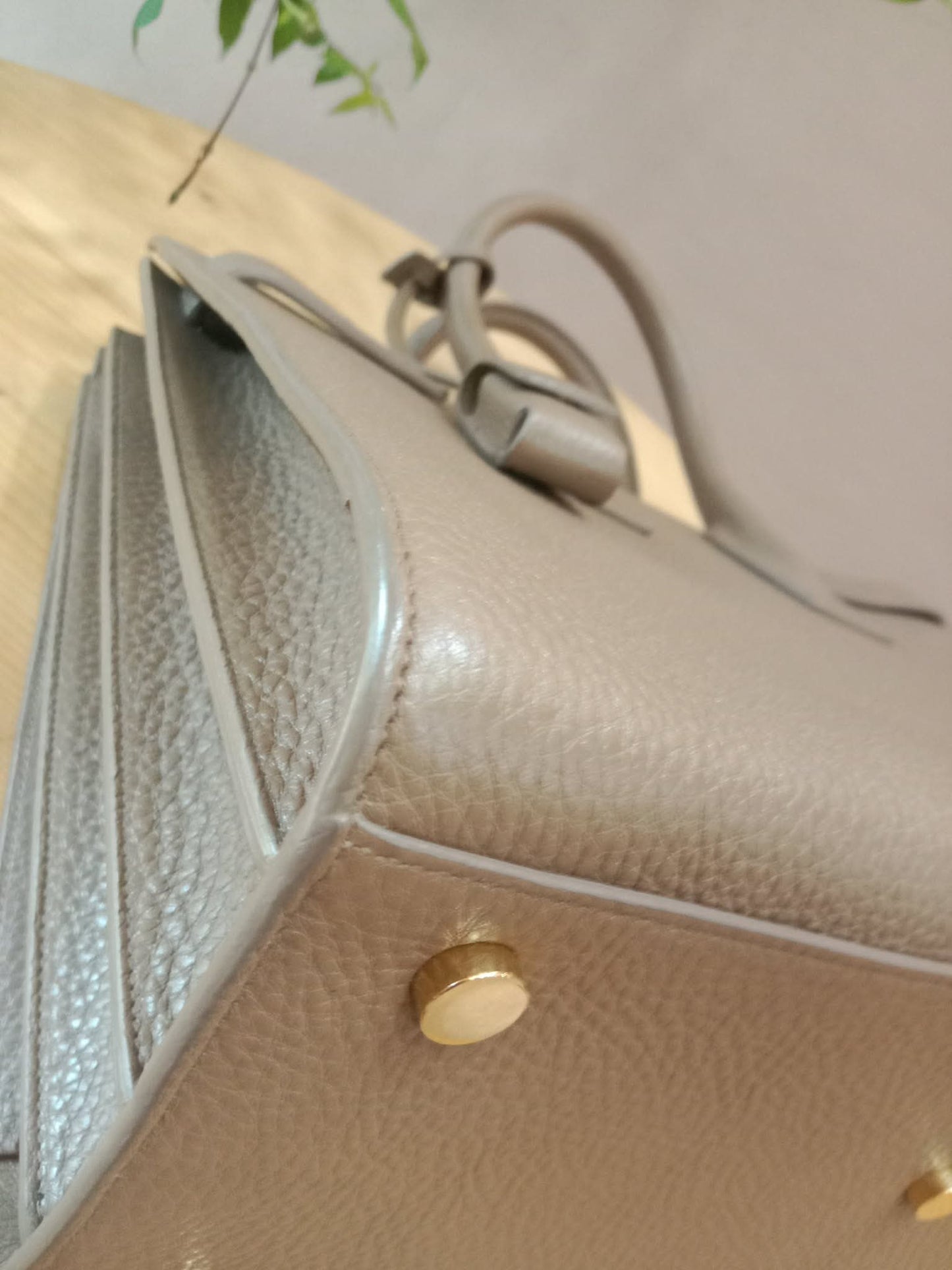 Saint Laurent Sac De Jour Taupe Grained Leather