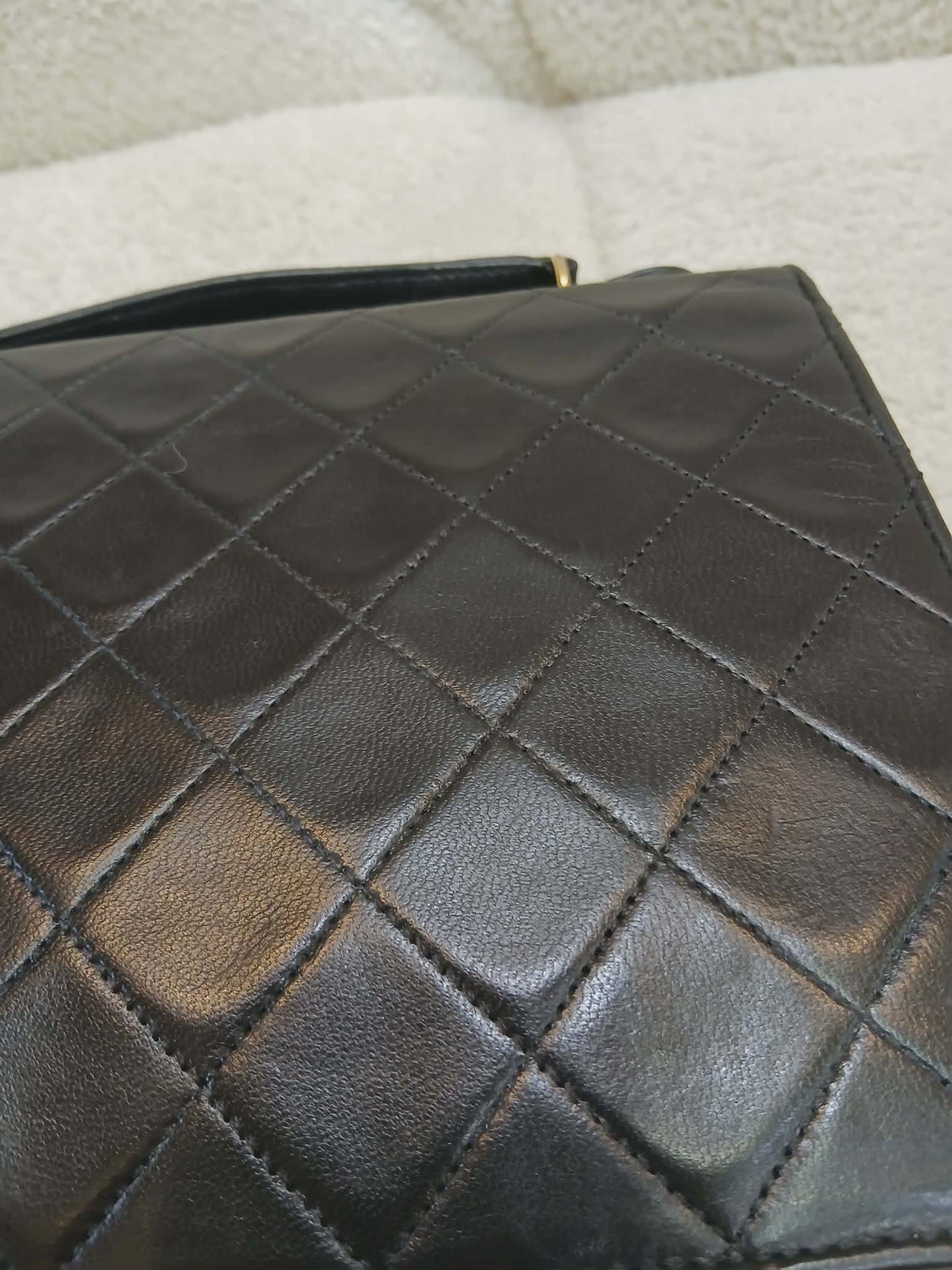 Chanel Matelasse Lambskin Double Turn Lock Vintage Mini Briefcase Series 1