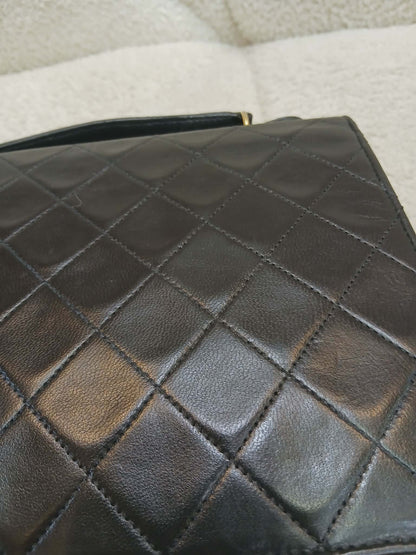 Chanel Matelasse Lambskin Double Turn Lock Vintage Mini Briefcase Series 1