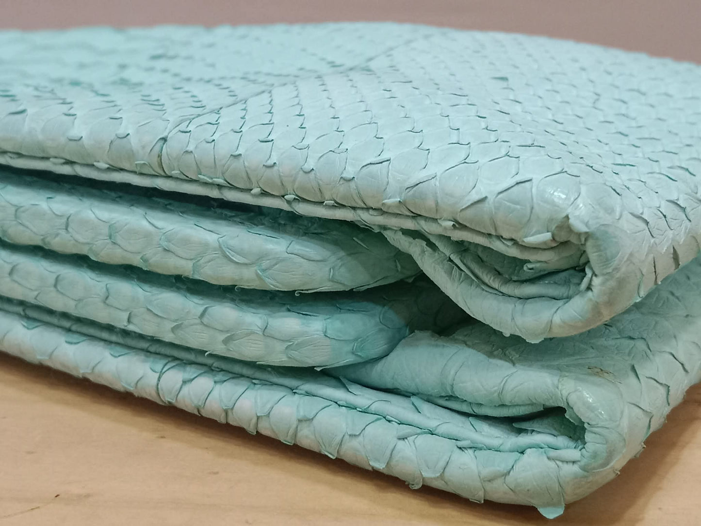 Chanel Mint Green Python Leather Clutch With a Silver-Toned Kiss-Lock Closure Series 15