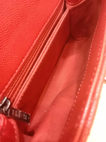 Chanel Cocohandle Caviar Red Small Series 23
