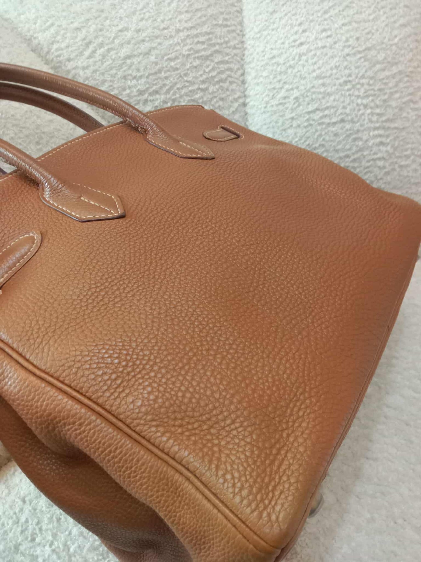 Hermes Birkin 30 Gold on Gold Clemence Stamp E Square 2001