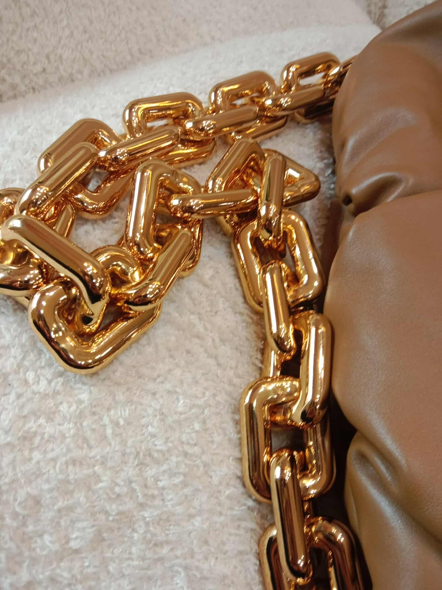 Bottega Veneta Chain Pouch Brown