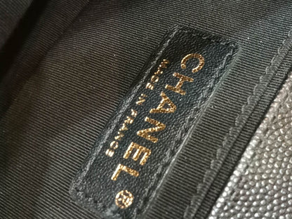 Chanel Le Boy Flap Caviar Small Black Series 23