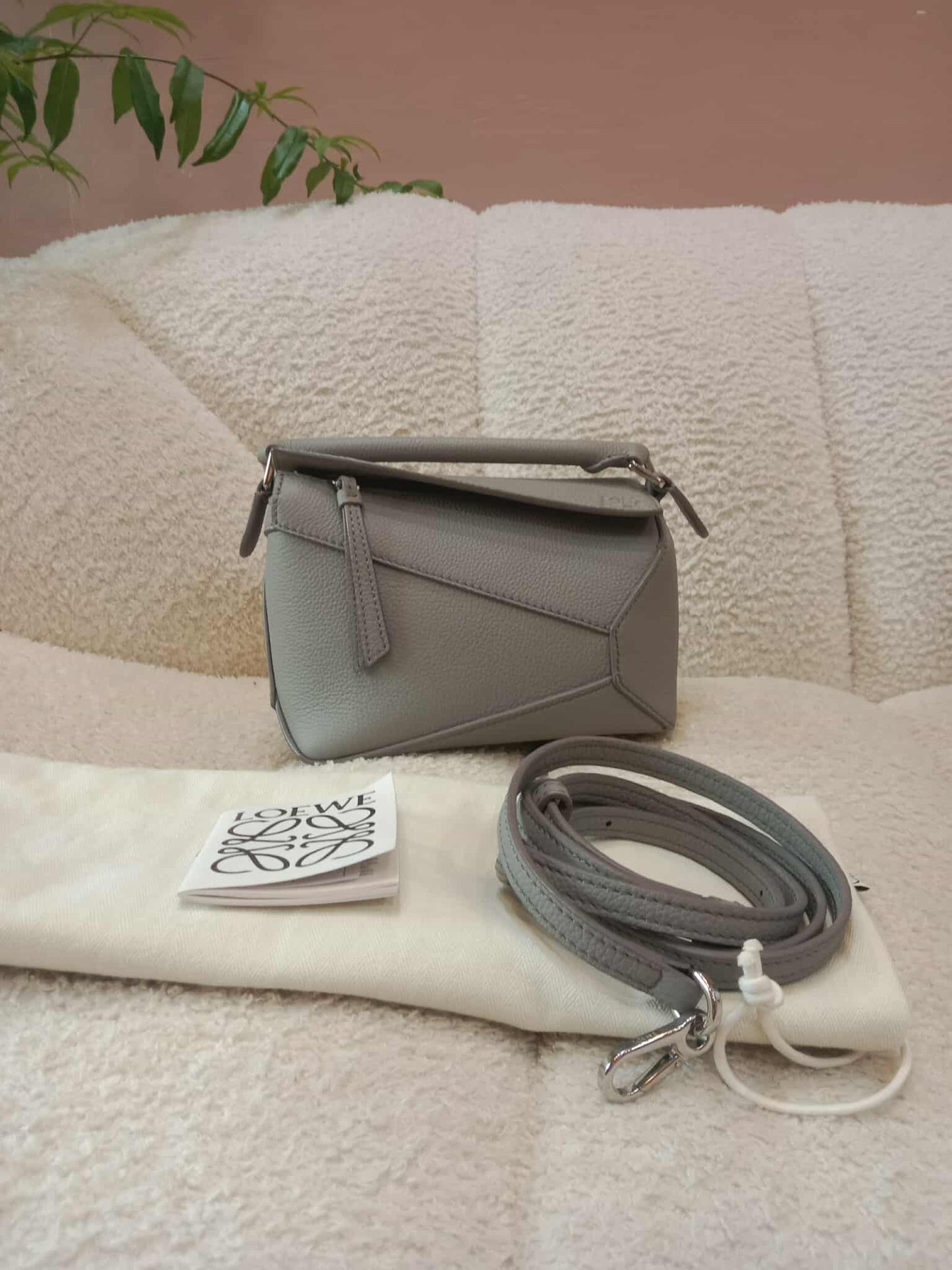 Loewe Puzzle Bag in Pearl Gray