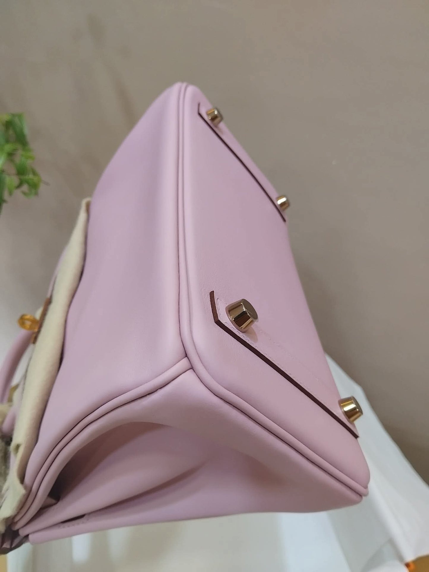 Hermes Birkin 25 Mauve Sylvestre Swift Rose Gold Hardware Stamp W 2024