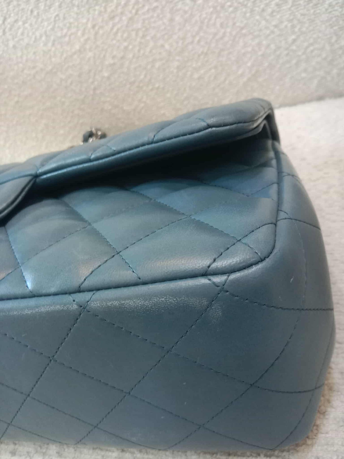 Chanel Jumbo Double Flap Lambskin Blue Series16