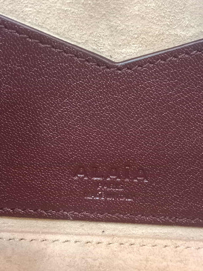 Alaia Le Teckel Suede Bag Burgundy
