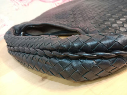 Bottega Veneta Hobo Intrecciato Bag Black