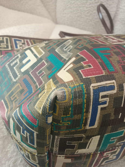 Fendi Multicolor Zucca Spalmati Roll Tote Bag