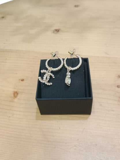 Chanel Drop Hoop Earrings