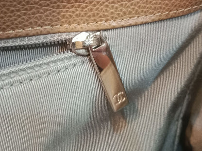 Chanel Cerf Executive Tote in Neutral Taupe Color CC Turnlock Closure Series 17