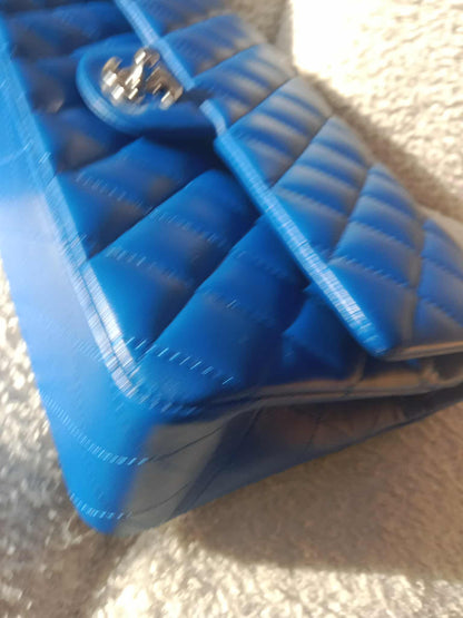 Chanel Classic Medium Double Flap Lambskin Blue Series 26