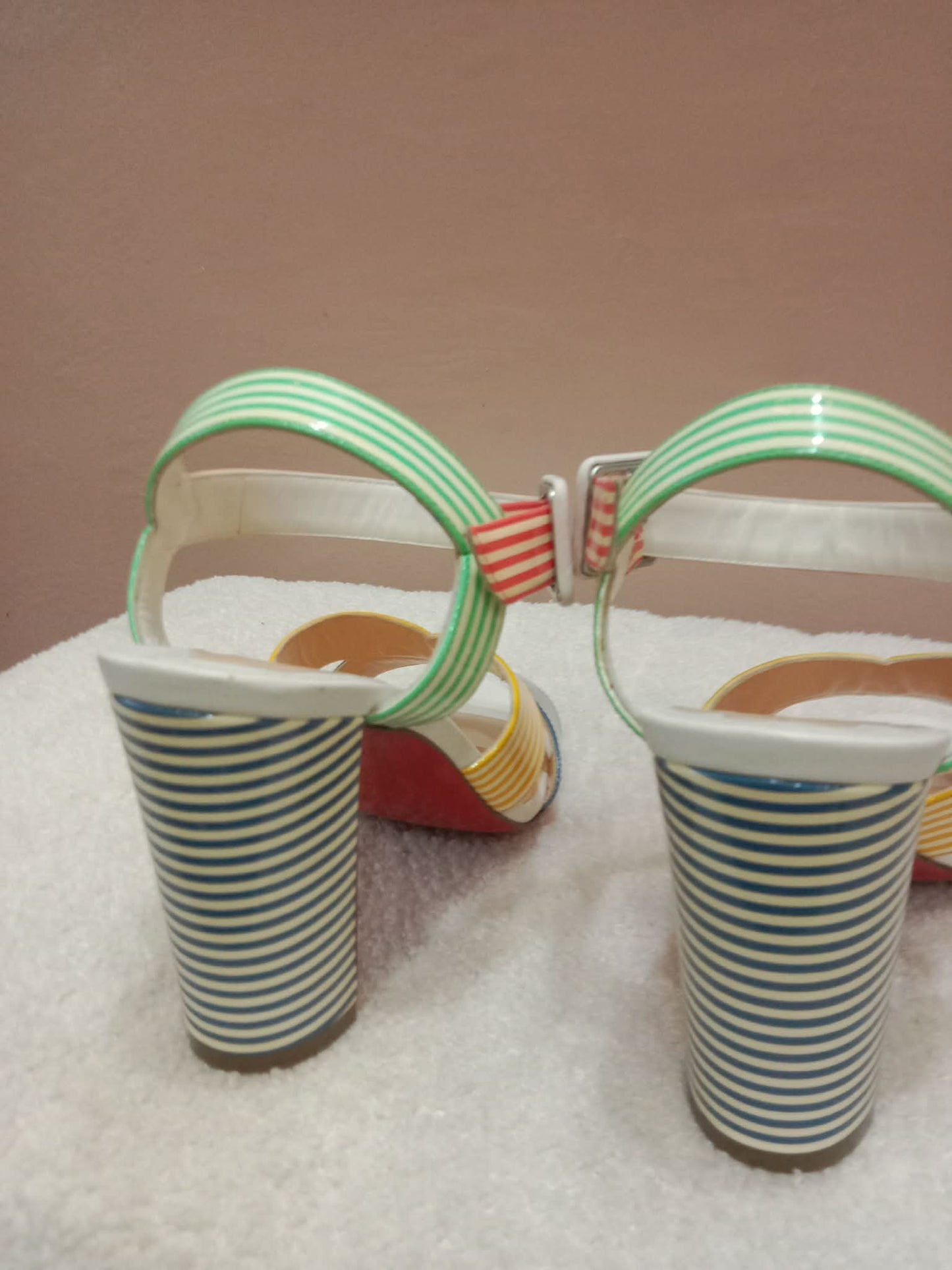 Christian Louboutin "Palavas" Sandals Patent Size 36