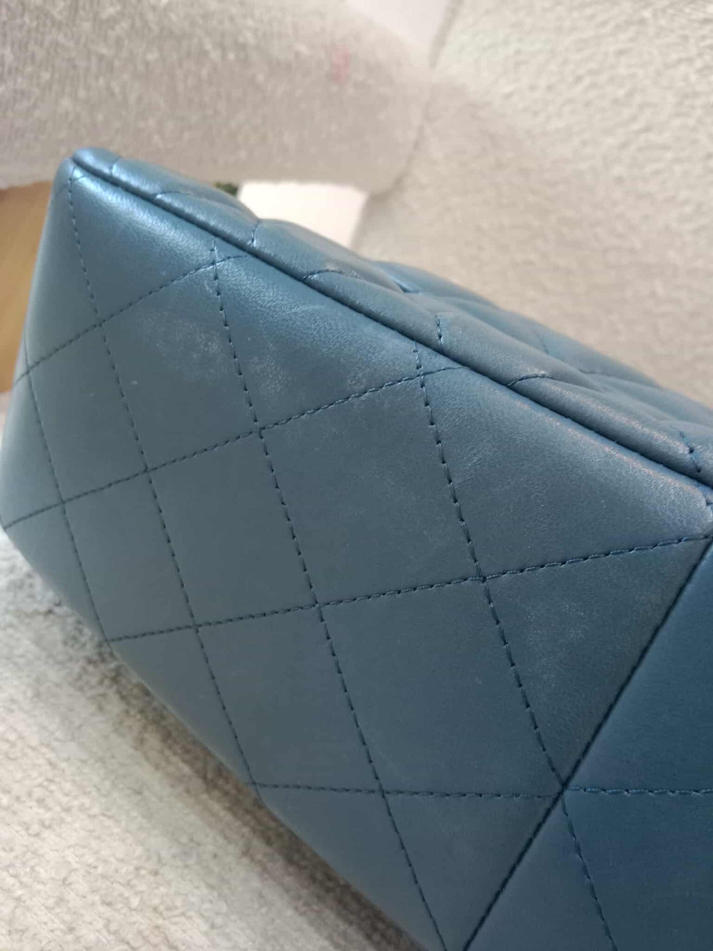 Chanel Jumbo Double Flap Lambskin Blue Series16