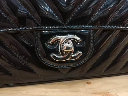 Chanel Classic Rectangular Mini Flap Patent Black Series 23