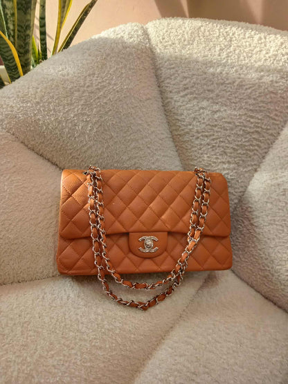 Chanel Classic Double Flap Medium Caramel Caviar Series 14