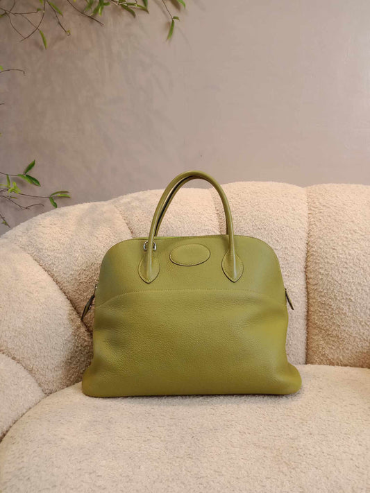 Hermes Bolide 35 Vert Anis Stamp K Square 2007