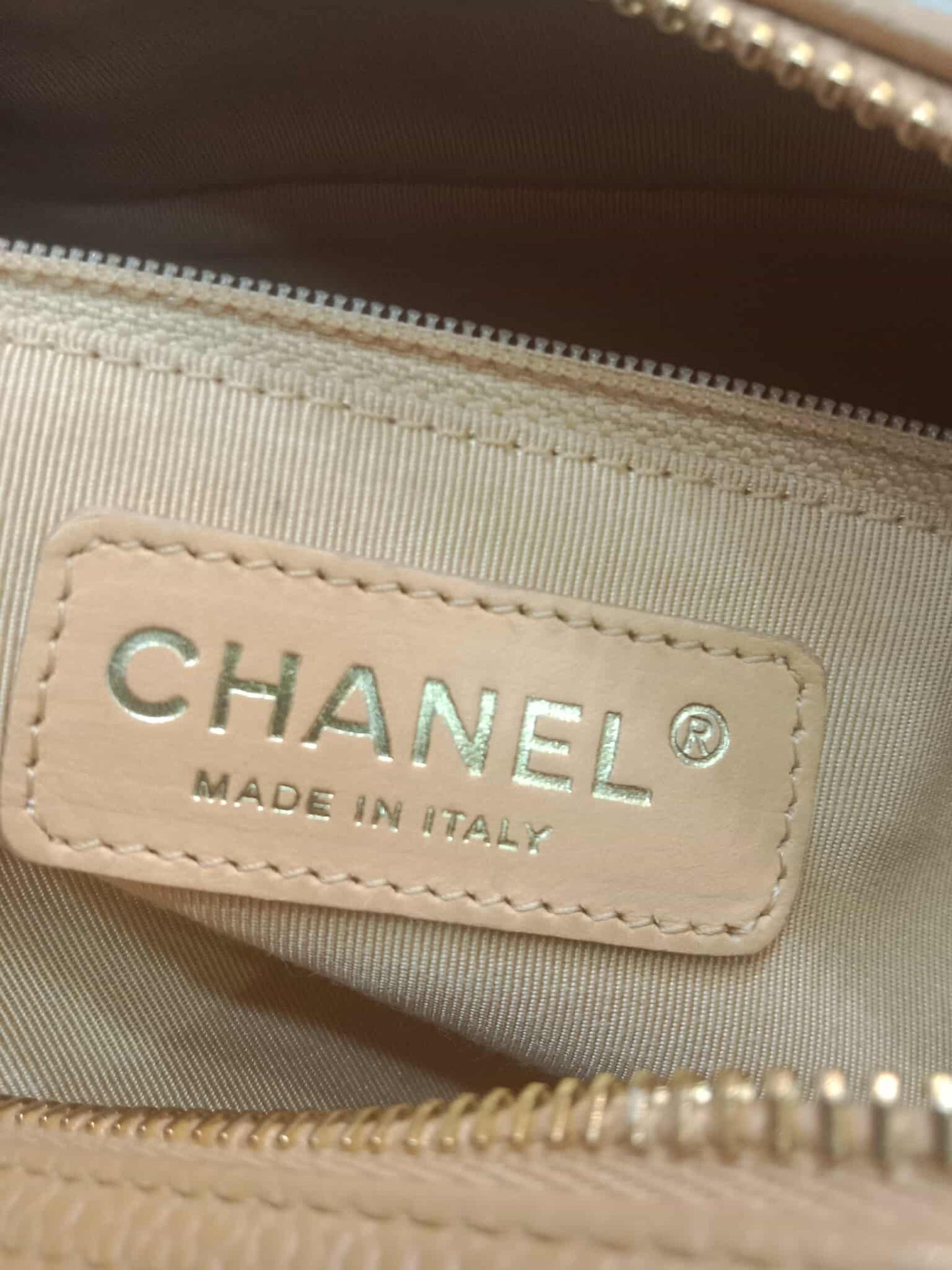 Chanel Bowling Bag Beige Caviar Series 9