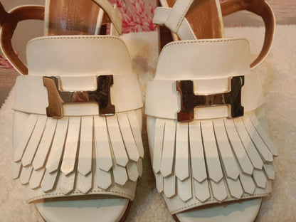 Hermes Alesia Kelly Buckle Sandals Size 37