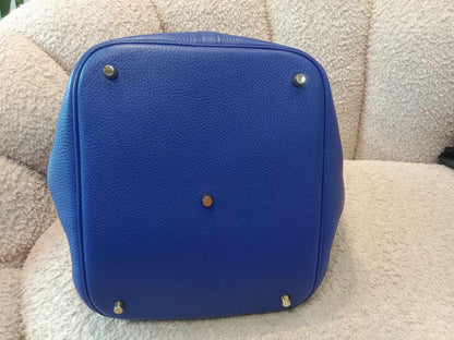 Hermes Picotin 26 Clemence Bleu Electrique Stamp C 2018