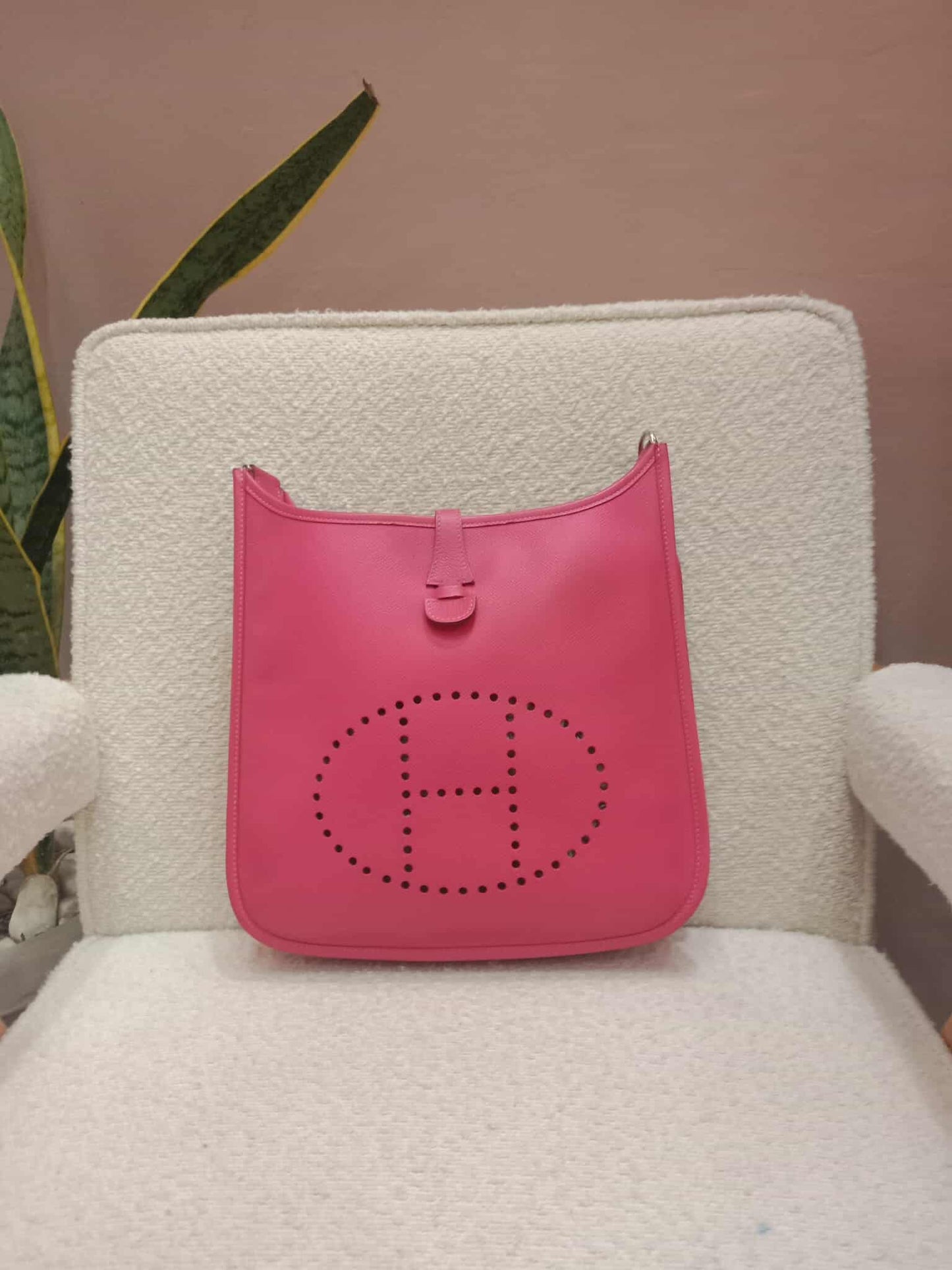 Hermes Evelyne Rose Tyrien Epsom PM Stamp Q Square 2013