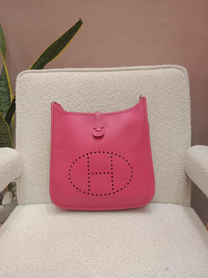 Hermes Evelyne Rose Tyrien Epsom PM Stamp Q Square 2013