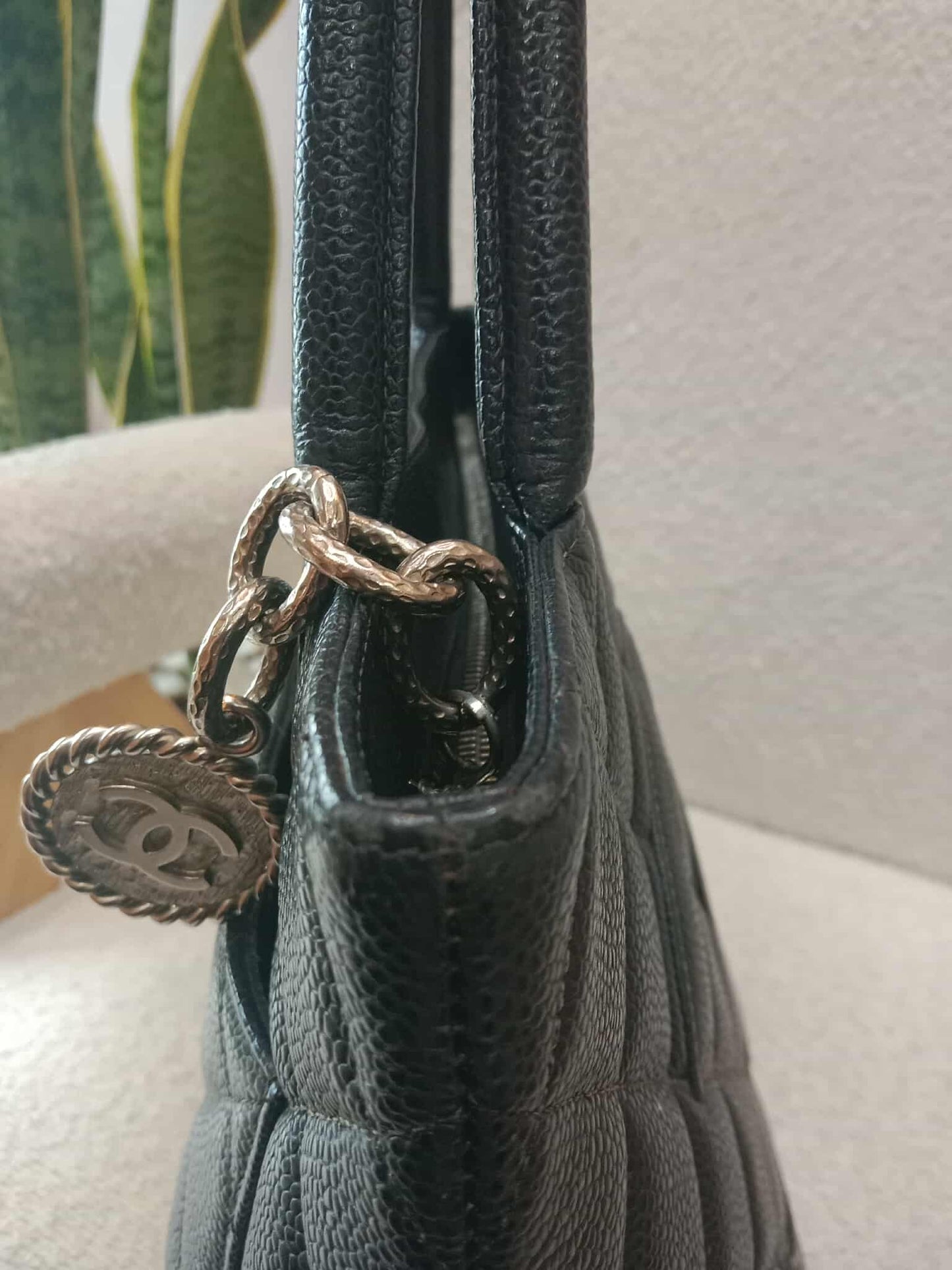 Chanel Medallion Black Caviar Series 7