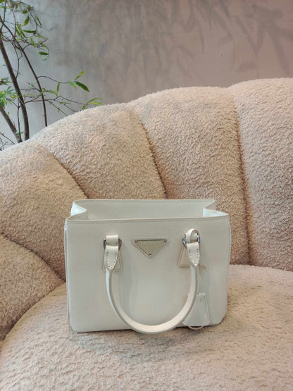 Prada Saffiano White Mini Galleria Tote