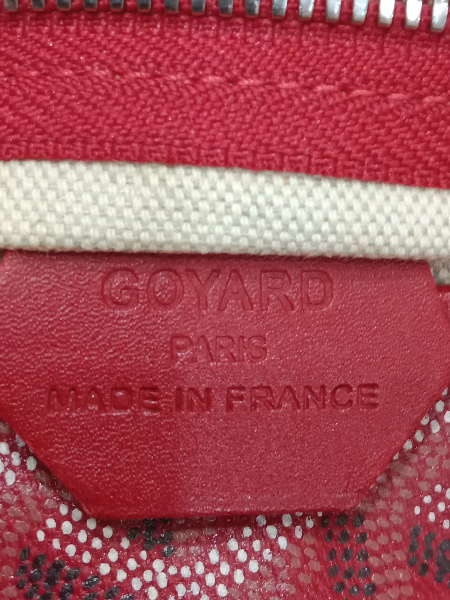 Goyard Boheme Hobo Bag Red Monogram Canvas Fidji Chevron Print