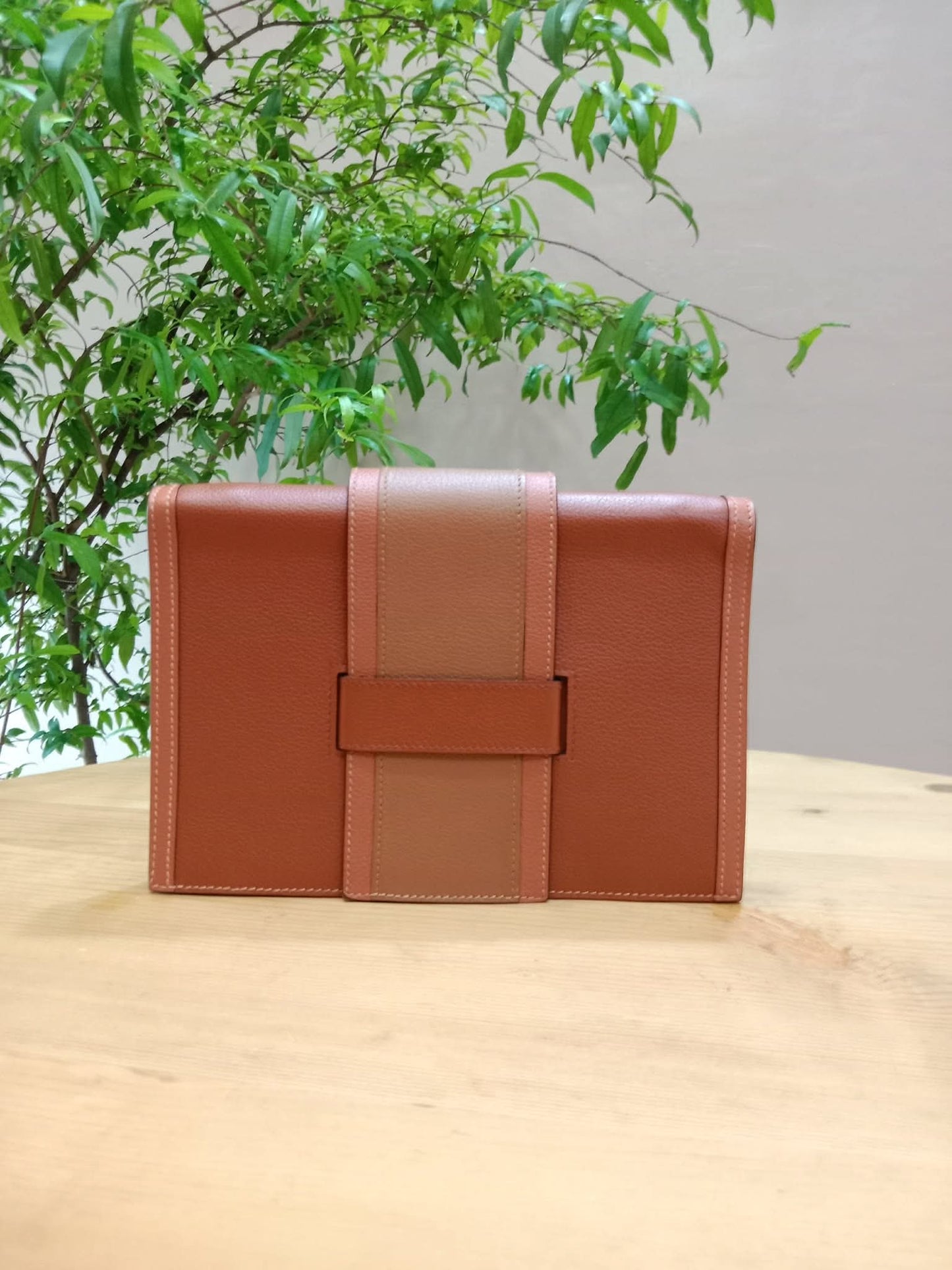 Hermes H Passant Clutch Bicolor Stamp Z 2021