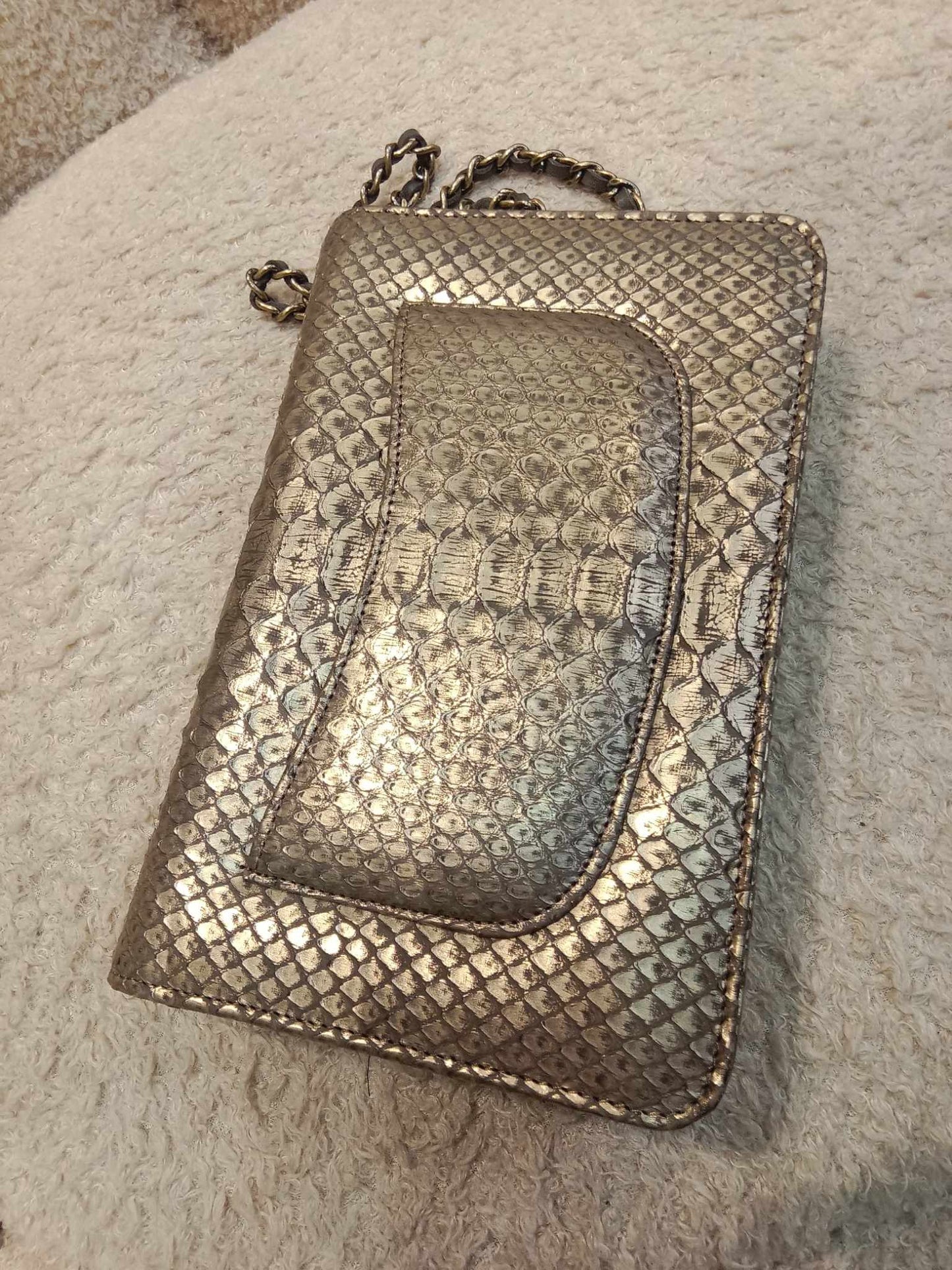 Chanel Wallet on Chain Python Gold Series 20