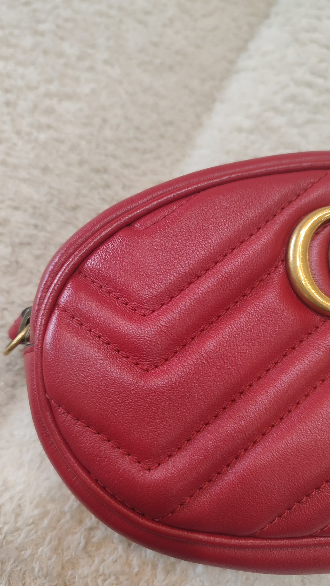Gucci GG Marmont Beltbag Red