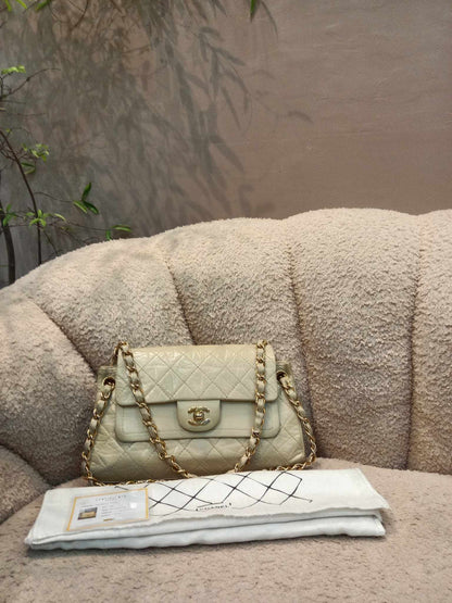 Chanel Neutrals Classic Double Sided Flap Series 10