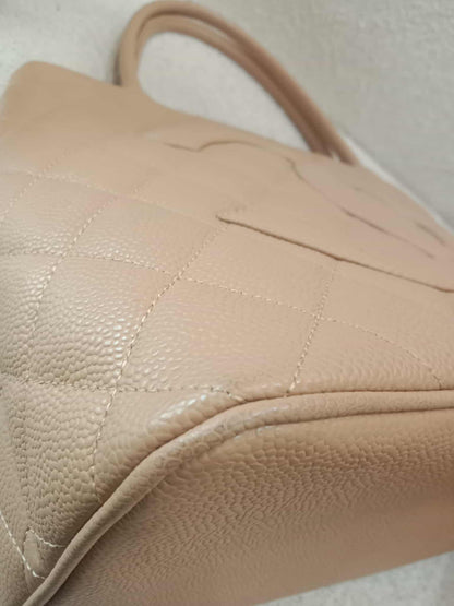 Chanel Medallion Beige Caviar Series 11