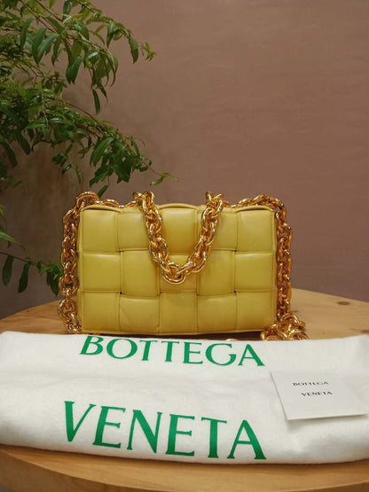Bottega Veneta Chain Cassette Shoulder Bag Yellow