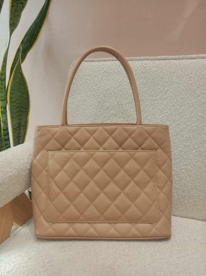 Chanel Medallion Beige Caviar Series 11