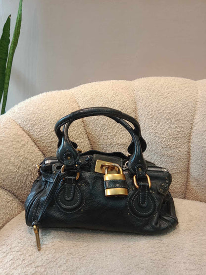Chloe Paddington Leather Handbag Black