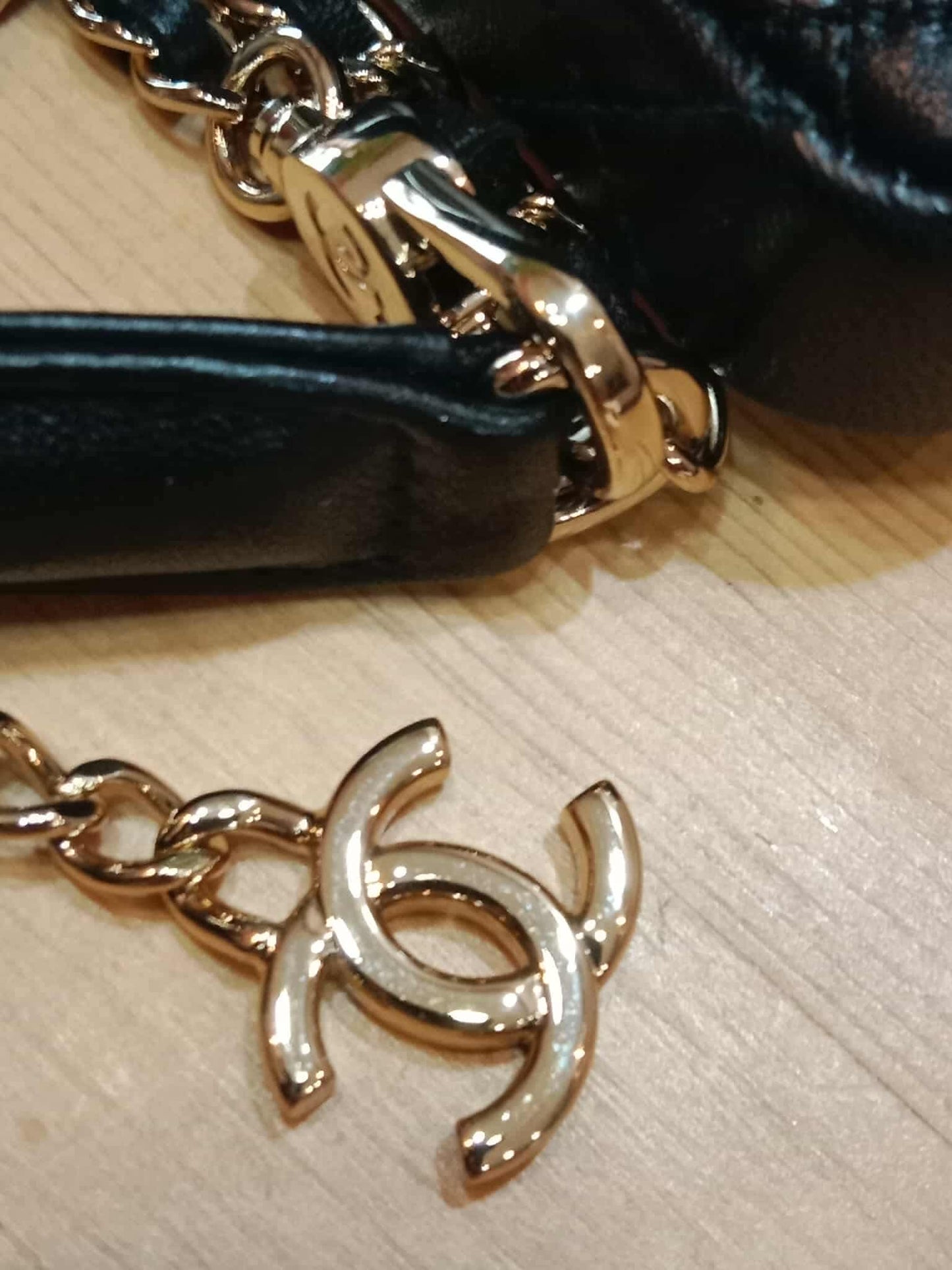 Chanel Bow Chain Belt Bag Black Lambskin Series 31