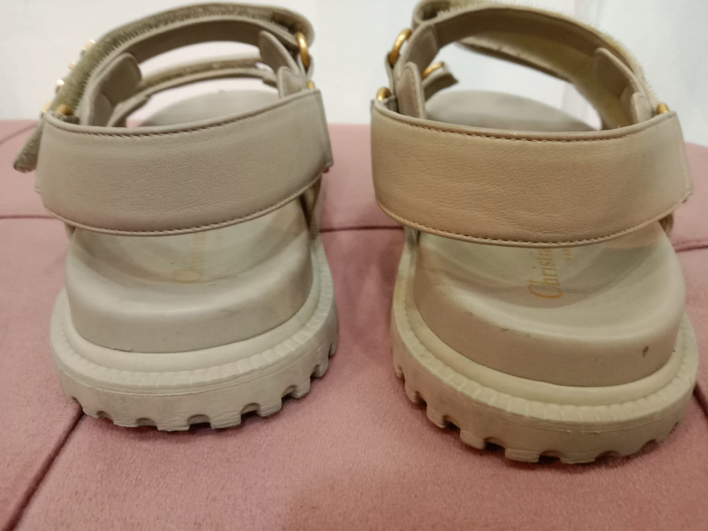 Christian Dior Dioract Sandals Beige Size 37