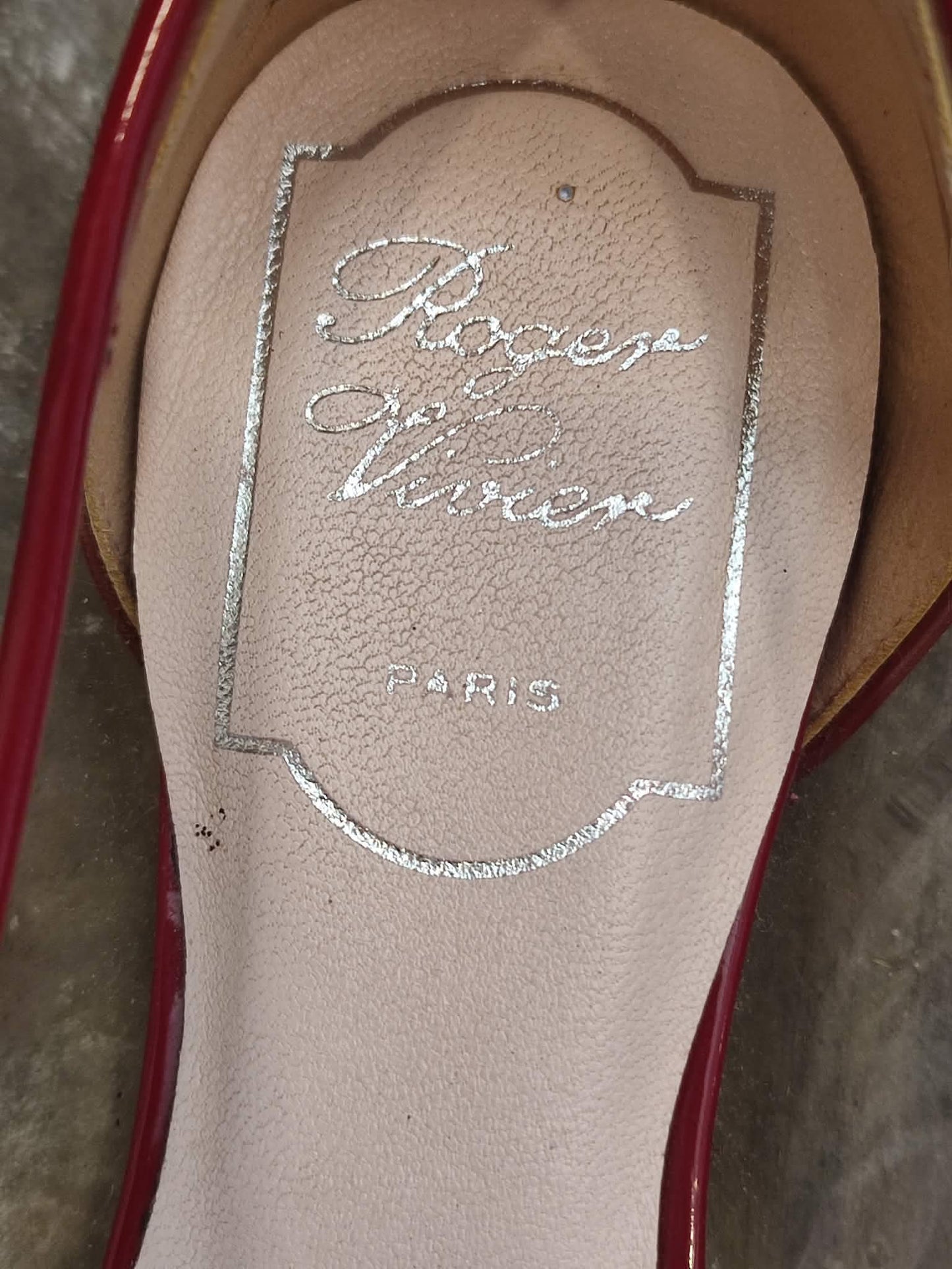 Roger Vivier Ballet Flats Patent Red Size 34