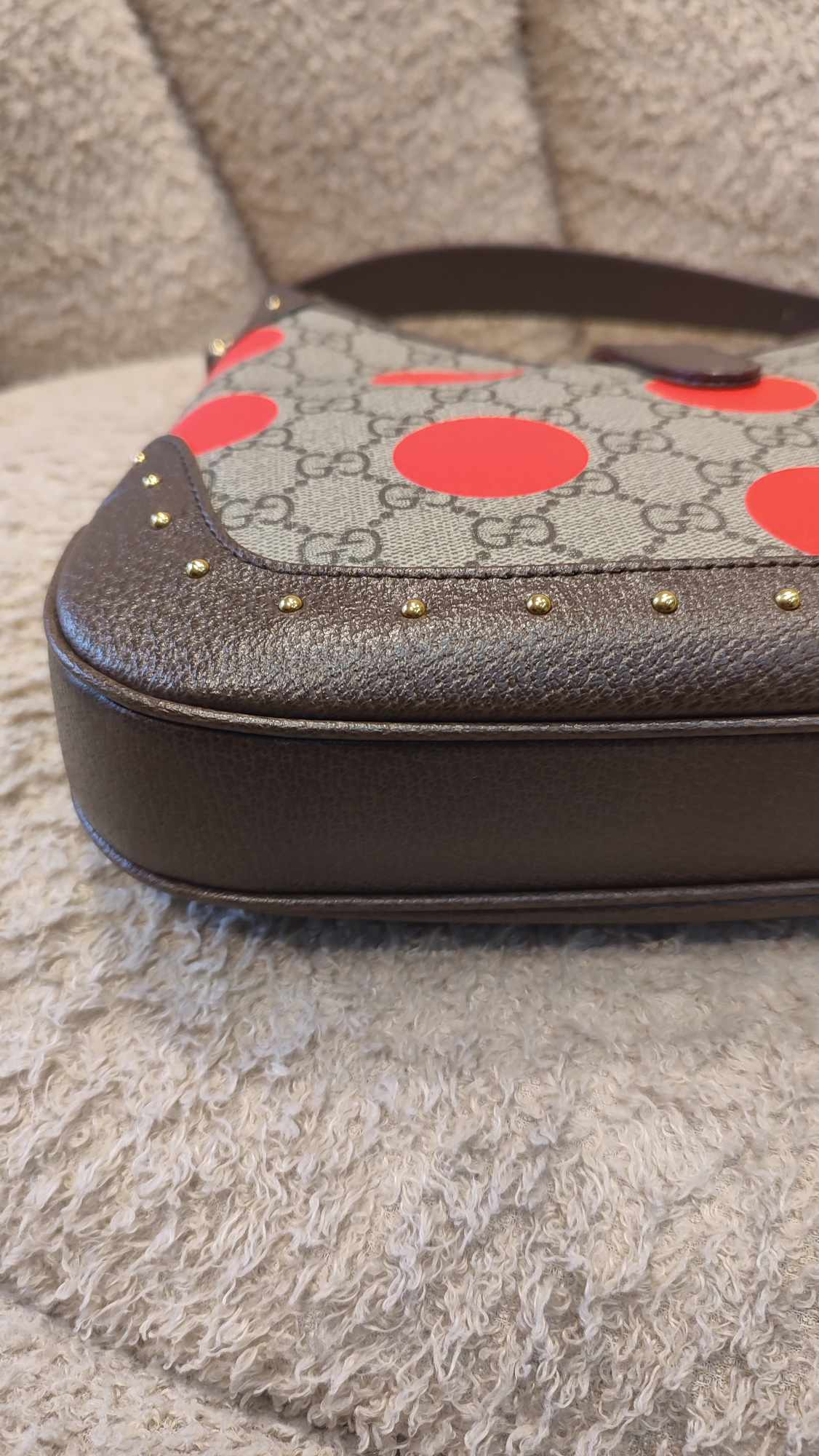 Gucci Jackie 1961 GG Supreme Studded Brown