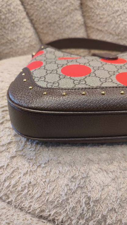 Gucci Jackie 1961 GG Supreme Studded Brown