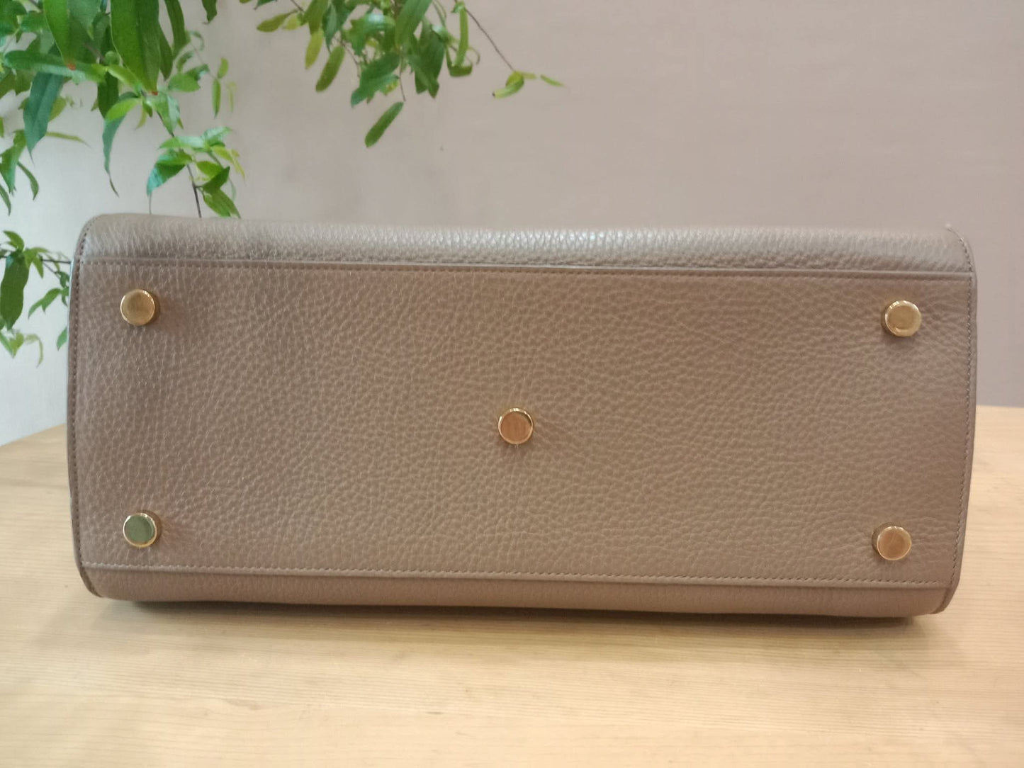 Saint Laurent Sac De Jour Taupe Grained Leather