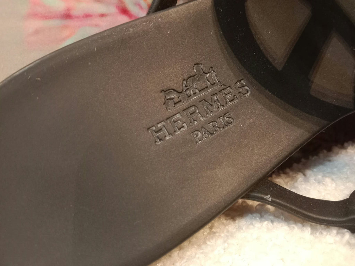 Hermes Egerie Sandals Black Size 35